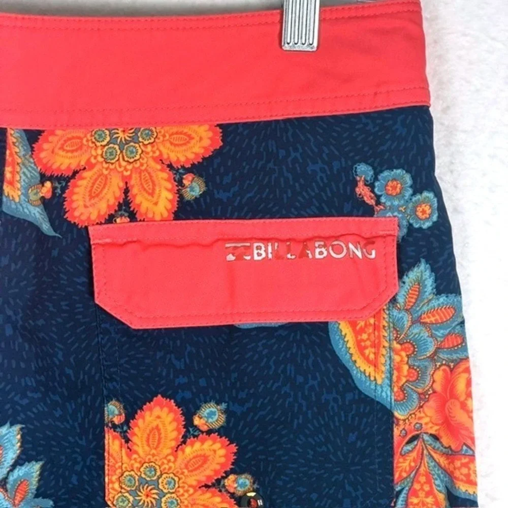 Billabong Platinum X Sundays Board Shorts Mens 31‎ Floral Paisley Navy Orange